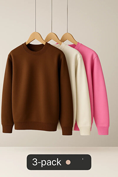 COMBİNE MİCHAİL Men's Casual Trend Oversized Loose 3-Piece Sweater