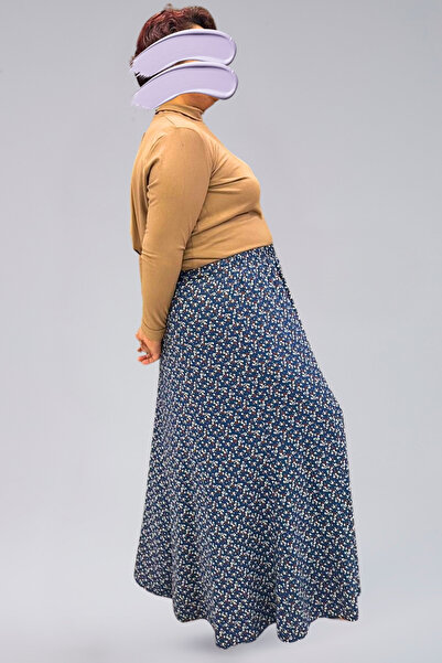 BNZ TEKSTİL Pieced Long Prayer Skirt, Viscose Crinkle 8 Piece Long Women's Skirt