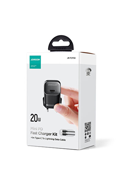 Joyroom Incarcator (JR-TCF02) Retea + Cablu Lightning, 20W, 1xUSB-C, PD, Comp...
