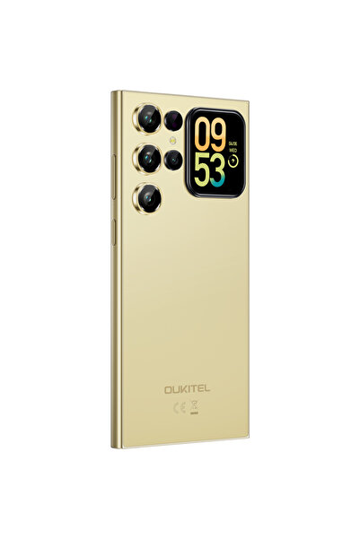 oukitel C62 Gold Smartphone, Dual Display 6.88" 90Hz + 1.81", 128GB, 5150mAh, Android 15