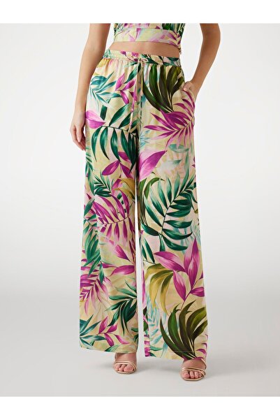 Guess INES WIDE LEG JOGGER Kadın Çok Renkli Pantolon W5GB11WH9C2-P8FY