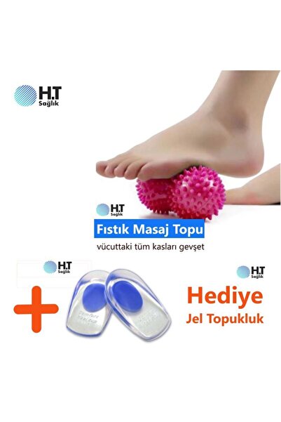 Ht Sağlık Topuk Dikeni ve Ağrıyan Ayaklar için Fıstık Şekil Masaj Topu + Hedi...