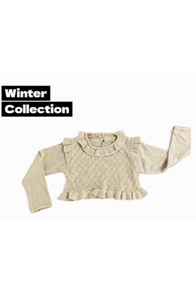 Gocoland Ruffle Detailed Girls' Knitwear Blouse