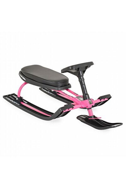 Moni Sanie cu volan Snowy Pink cu scaun moale si cadru metalic,franghie inclusa,greutate admisa 50 k
