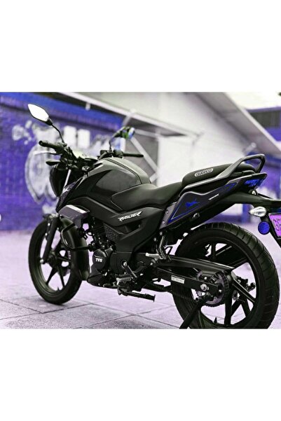 Redline Grafik TVS Raider Kuyruk Sticker Pad Mavi Siyah Tasarım Redlinegrafik
