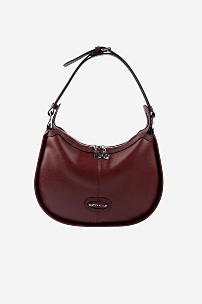 Silver Polo Silver & Polo Sp1263 Women's Shoulder Bag Logo Burgundy