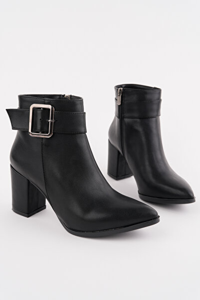 Madam Tarz Cizme cu curea cu toc gros OSİM