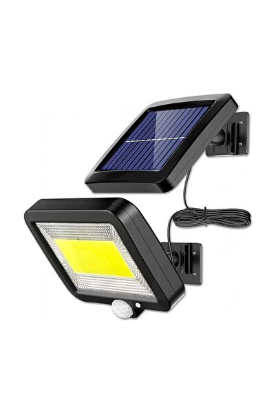 LEDIGANT Lampă solară 100 LED COB, senzor mișcare, perete, 3 moduri, alb rece...