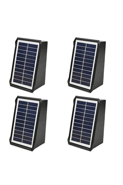 LEDIGANT Set 4 Aplice Solare LED de Perete cu 2 LED-uri, IP65, 3 Culori 6500K...