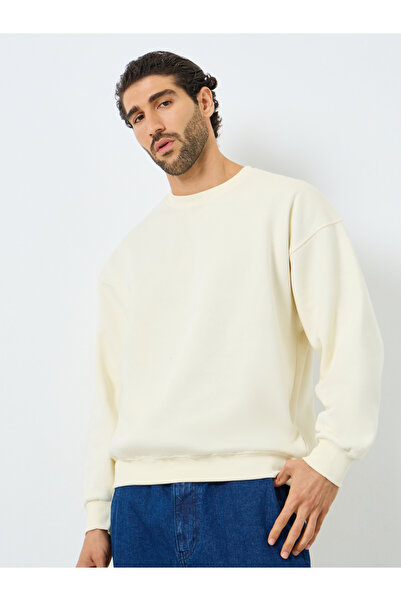 Styli Boxy Fit Back Slogan Embroidered Sweatshirt