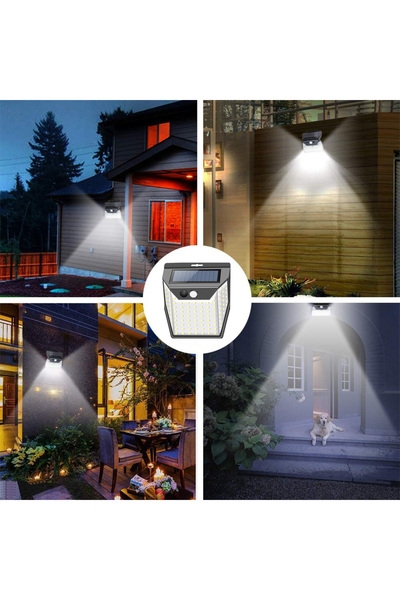 LEDIGANT Lampa solara LED cu senzor de miscare, 99 LED-uri, Lumina Alb Rece 6...