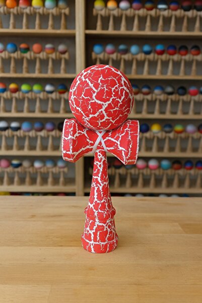 Inovius Kendama din lemn 18 cm, cracked model clasic cu design crapat - DKEND...