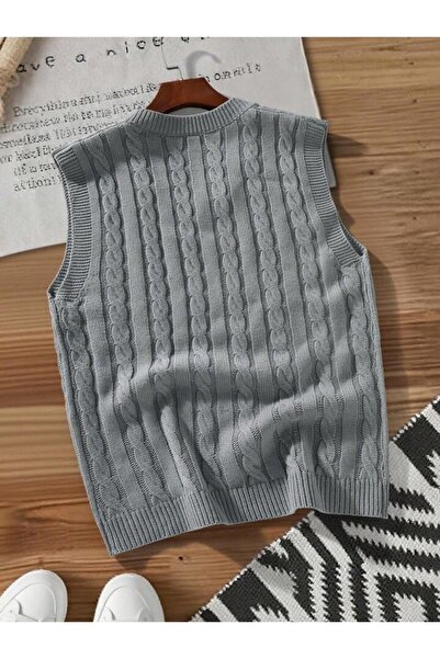 ATE ÖZGÜNEŞ TRİKO TEKSTİL Triko Hair Braided Men's Sweater New Season