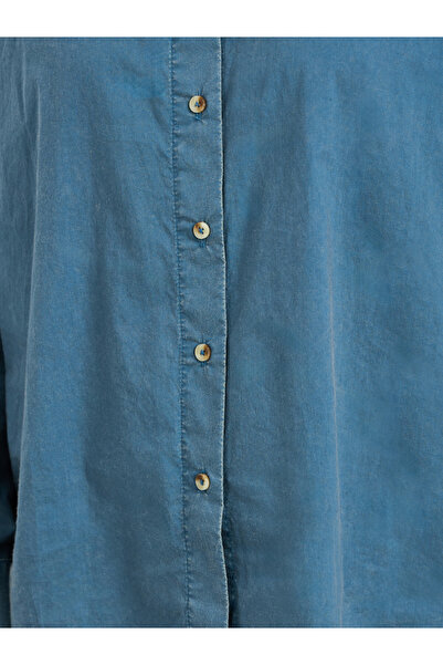 Styli Blue Long Sleeve Acid Wash Shirt