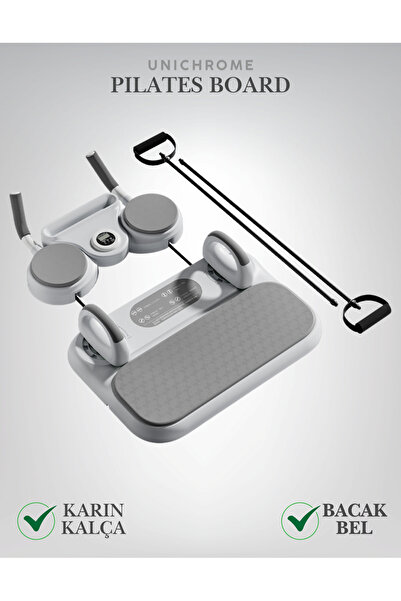 Unichrome Ev Tipi Tekerlekli Pilates & Fitness Egzersiz Istasyonu | Şınav, Mekik, Direnç Bandı, Spor Aleti