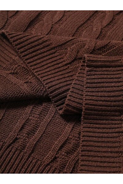 ATE ÖZGÜNEŞ TRİKO TEKSTİL Triko Hair Braided Men's Sweater New Season