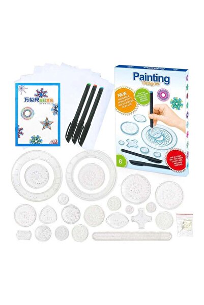 BLOOMING TIME 22Pcs Geometric Ruler DIY Creative Design Set