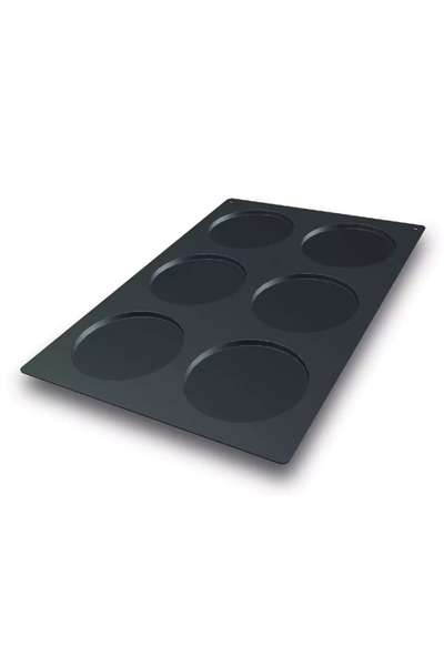 silikomart Forma din Silicon pentru monoportii Disco SQ012, 600x400mm, 6 cavitati, Ø 160×10mm, 200 ml