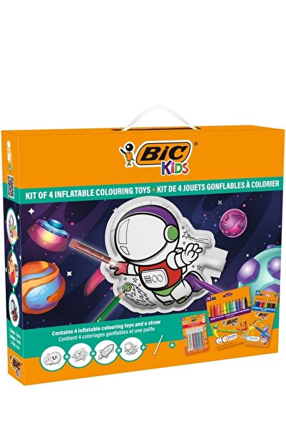 Bic Kit of 4 inflatable coloring toys, 12 Evolution pencils, 12 Couleur coloring markers, 6 glues