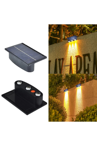 LEDIGANT Lampa solara 3 LED-uri, IP65, 12 moduri RGB