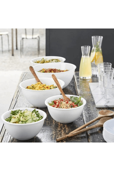 BORMIOLI Salad Bowl Easy, opal, 26 cm, White