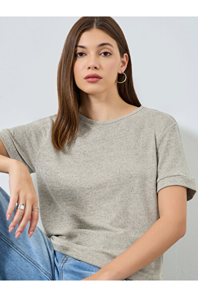 Styli Relaxed Fit Textured Knit T-Shirt