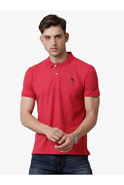 FERVORO By Styli Men Red Plain Cotton Polo
