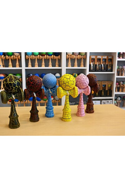 Inovius Kendama cu Design Cracked â€“ Model Profesional, Culori Diverse - DKE...