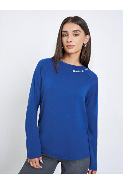 Styli Blue Embroidered Crew Neck T-Shirt