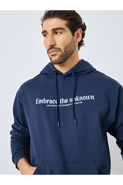 Styli Eco Earth Relaxed Fit Printed Fleece Hoodie