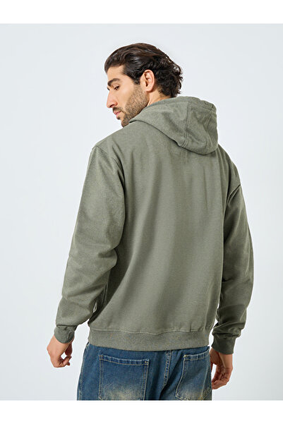 Styli Eco Earth Relaxed Fit Fleece Hoodie with Kangaroo Pocket