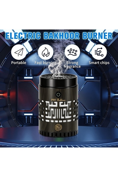 Generic Smart Quran Speaker with Electric Bakhoor Burner,Oud Incense Diffuser 16 Reciters & 18 Translation