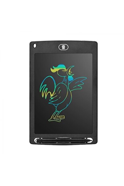 unbranded Children's graphic drawing tablet, 10-inch diagonal, with erase button and stylus - Black