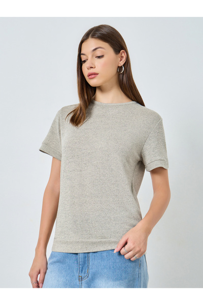 Styli Relaxed Fit Textured Knit T-Shirt
