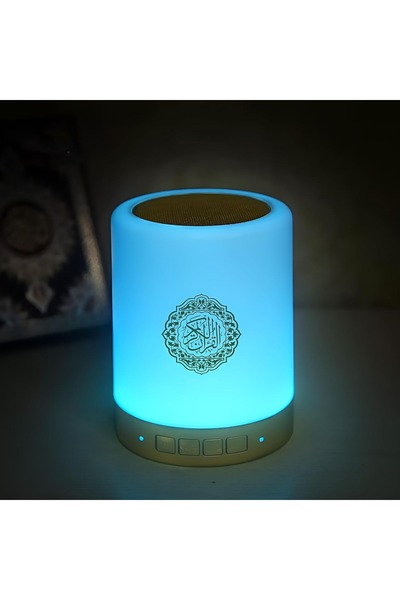 Generic LED Smart Touch Lamp Bluetooth Quran Speaker with Remote, Wall-Mounted Music Player Quran Speaker