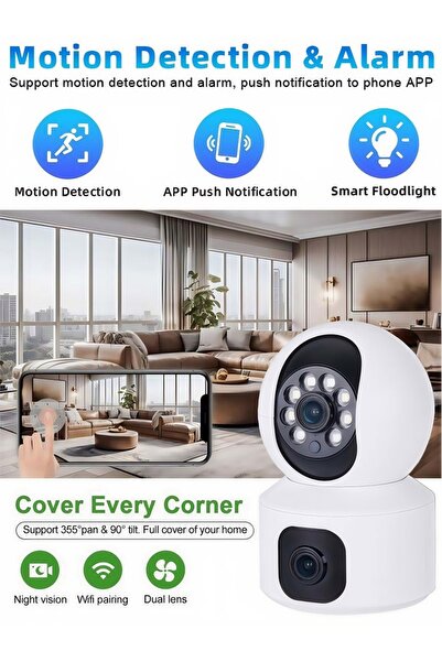 Closeli Smart Security Camera,PTZ WiFi Camera,1080P Smart Surveillance,Two-Way Audio