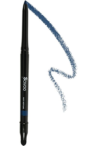 SAVOO قلم تحديد عيون مقاوم للماء يدوم طويلاً مع إسفنجة مزج (نبتون)