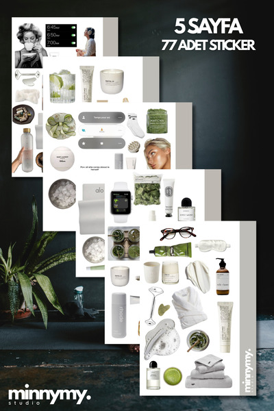 Minnymy Clean Girl Collection Sticker, Çıkartma, Ajanda, Günlük, Planlayıcı, ...