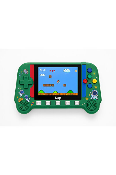 BaoBao F3 portable retro console with 500 classic games, 3.5 inch screen, green, 17x12x4cm
