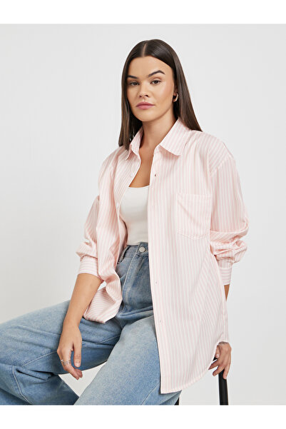 Styli Striped Oversized Long Sleeve Shirt
