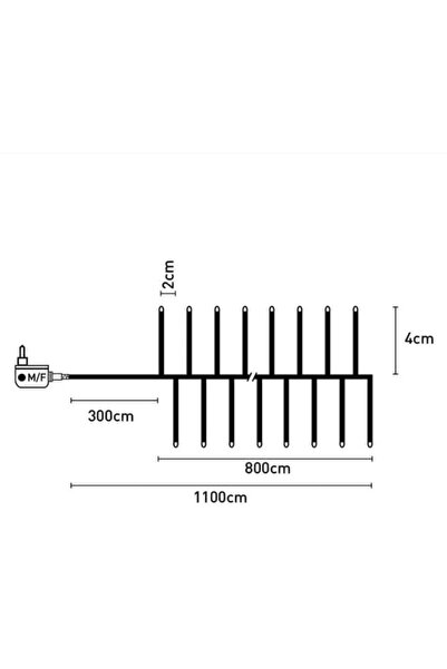 OEM LED string lights with 400 bulbs, 11 m - Warm White