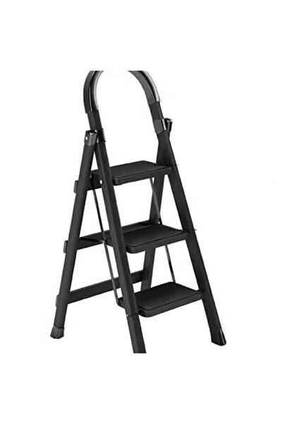 NKX سلم قابل للطي متعدد الأغراض بثلاث خطوات مصنوع من الفولاذ الكربوني للاستخدام في المنزل والمكتب