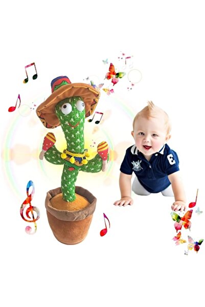 LYCENXI Jucărie interactivă pentru bebeluși, cactus dansator, peste 120 de câ...