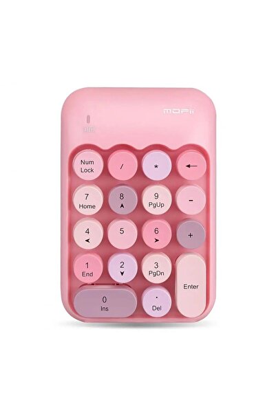 RabbitTech Renkli Daktilo Tarzı Vintage Kablosuz Wıreless Numeric Keypad 18 Tuşlu Sayısal Klavye Numpad
