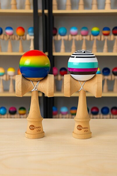 Inovius Kendama 18cm din Lemn, Lucioasa, Diverse Modele - DKEND3000
