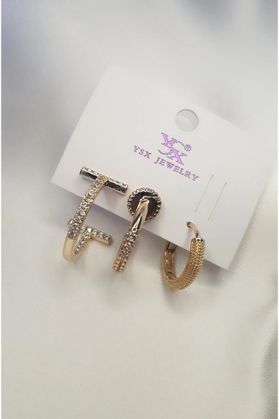 SelinDiamond Ysx 3-piece single ear earring