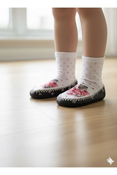 stoks toys Children's Moccasin Socks Booties Slippers - Non-Slip Home & Kindergarten Shoes