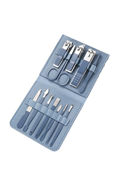 Cozevdnt Set manichiură/pedichiură, Cozevdnt, oțel inoxidabil/piele, 12 piese...