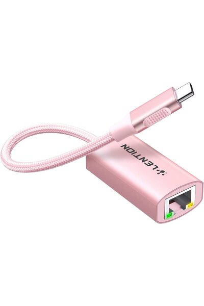 LENTION USB C to Gigabit Ethernet Adapter (CB-CU604, Rose Gold)