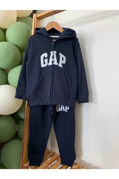 Karan Kids Copii unisex supradimensionat cu glugă Bleumarin set